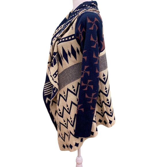 Anthropologie Srod Butterflies Sweater Womens S Aztec Cardigan Open Front Boho - Picture 5 of 12